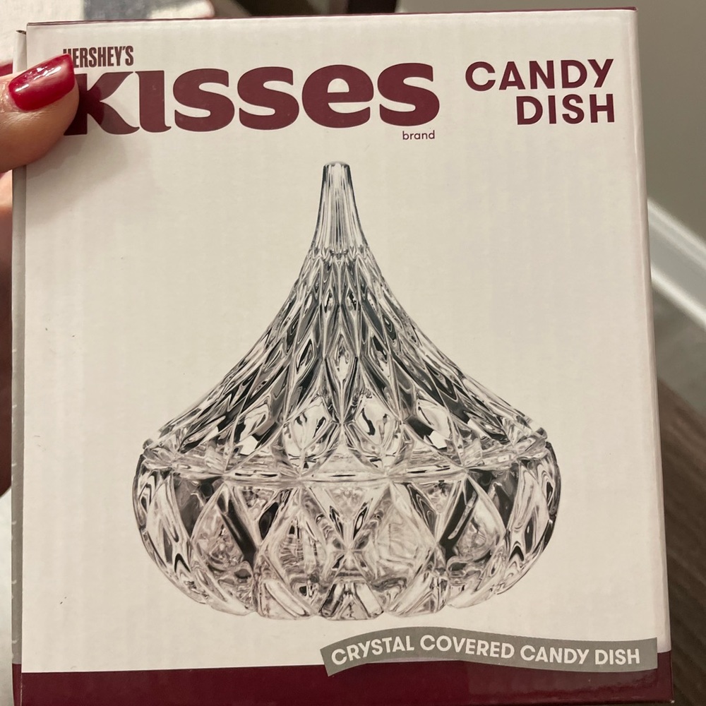 ♥️♥️LOVE. Godinger Crystal Candy Dish, Hershey Kiss